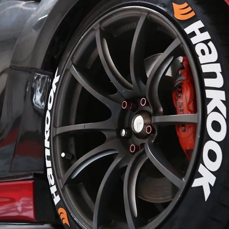 3D Wheel Tire Letters Suitable for HANKOOK Stickers PVC Cool Car Styling Tyre Decals Decor Universal Waterproof and Firm Sticker