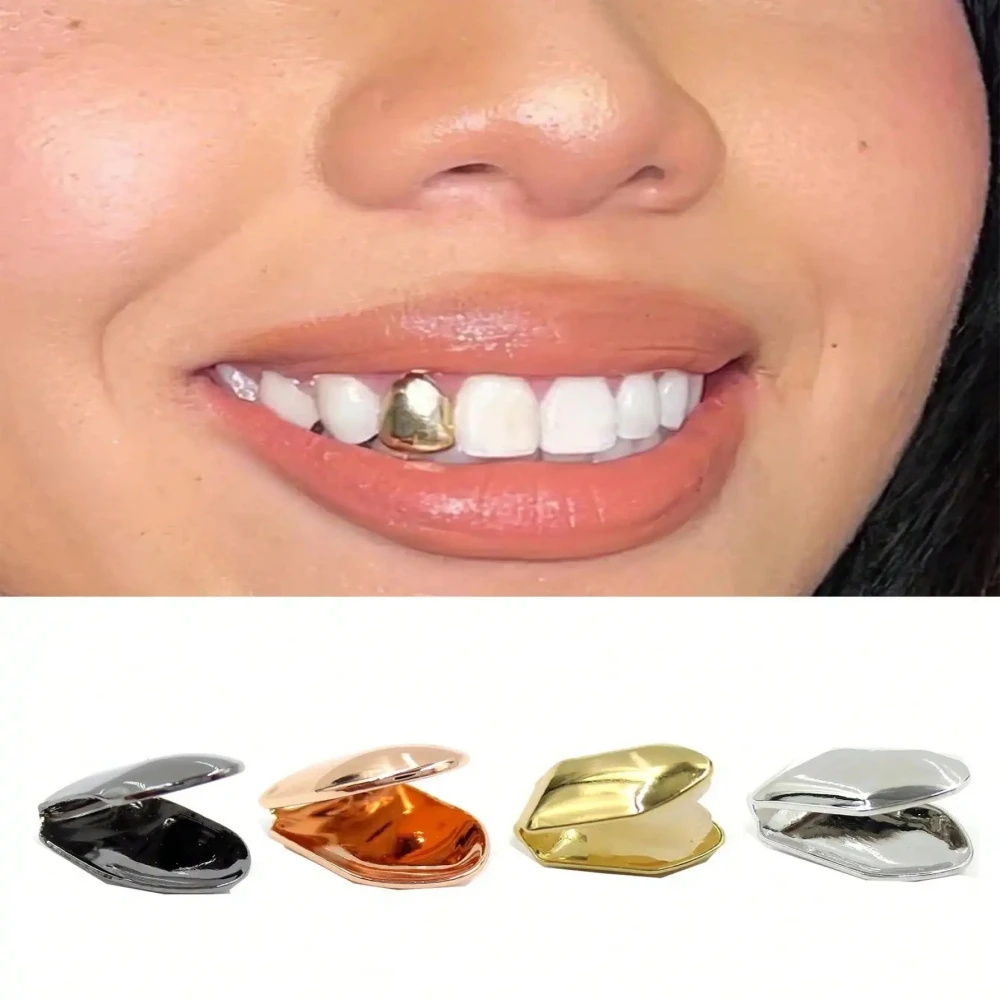 Immagine 3: Set di accessori dentali in quattro pezzi, pezzo unico liscio e alla moda per la decorazione quotidiana delle feste di strada