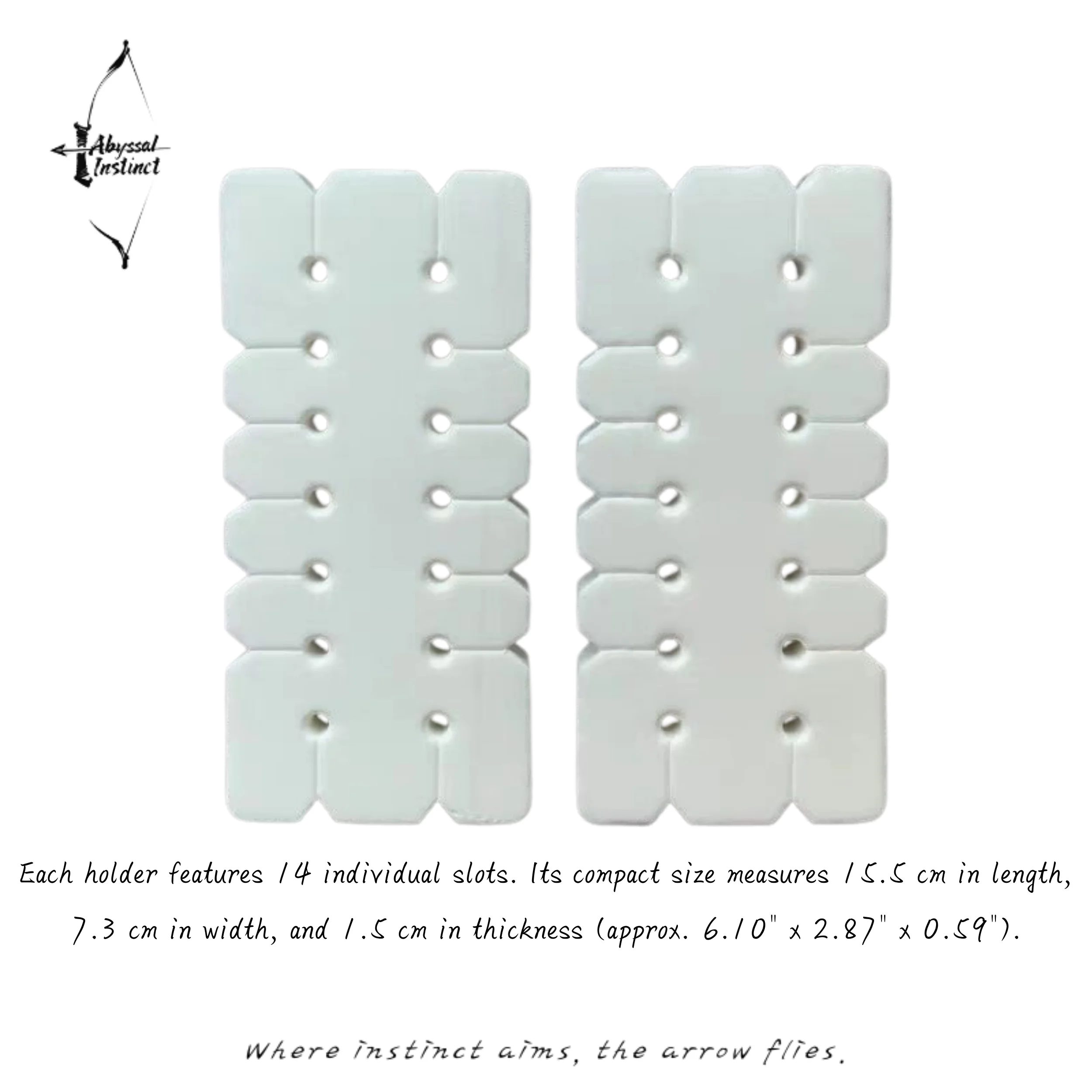 Arrow Display Stand for Hunting - 14 Slot PVC Arrow Rack, Organized Storage for Recurve & Traditional Bow Arrows