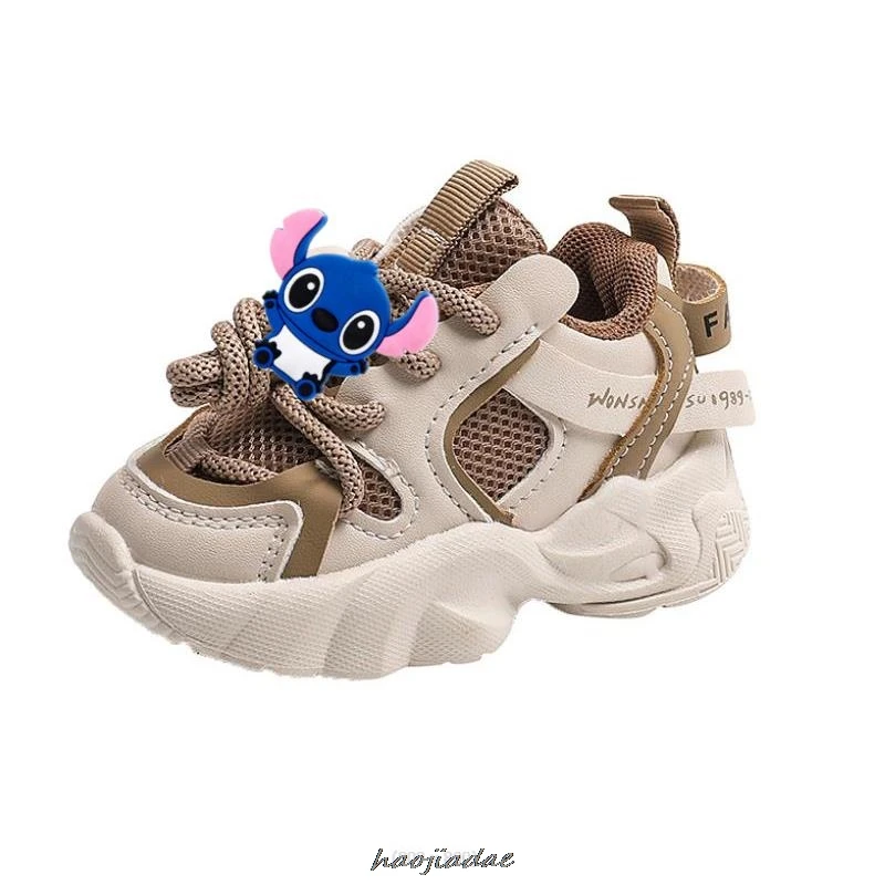 MINISO Disney Stitch Baby Toddler Shoes For Boys Girls Mesh traspirante Little Kids Sneakers Casual scarpe sportive per bambini antiscivolo