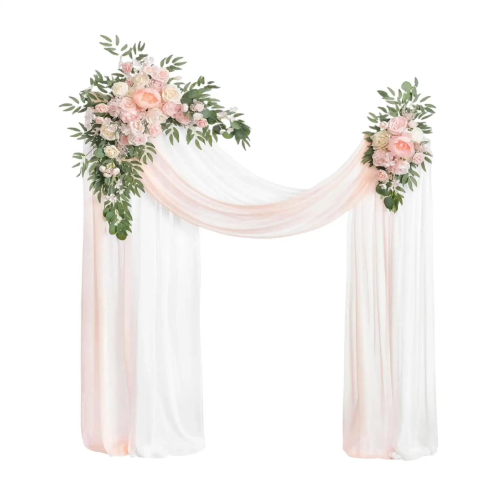 

Искусственные свадебные цветы с драпировкой, украшение для свадебного прохода, искусственные шелковые цветы для фестивальной церемонии, забора, арки, сада