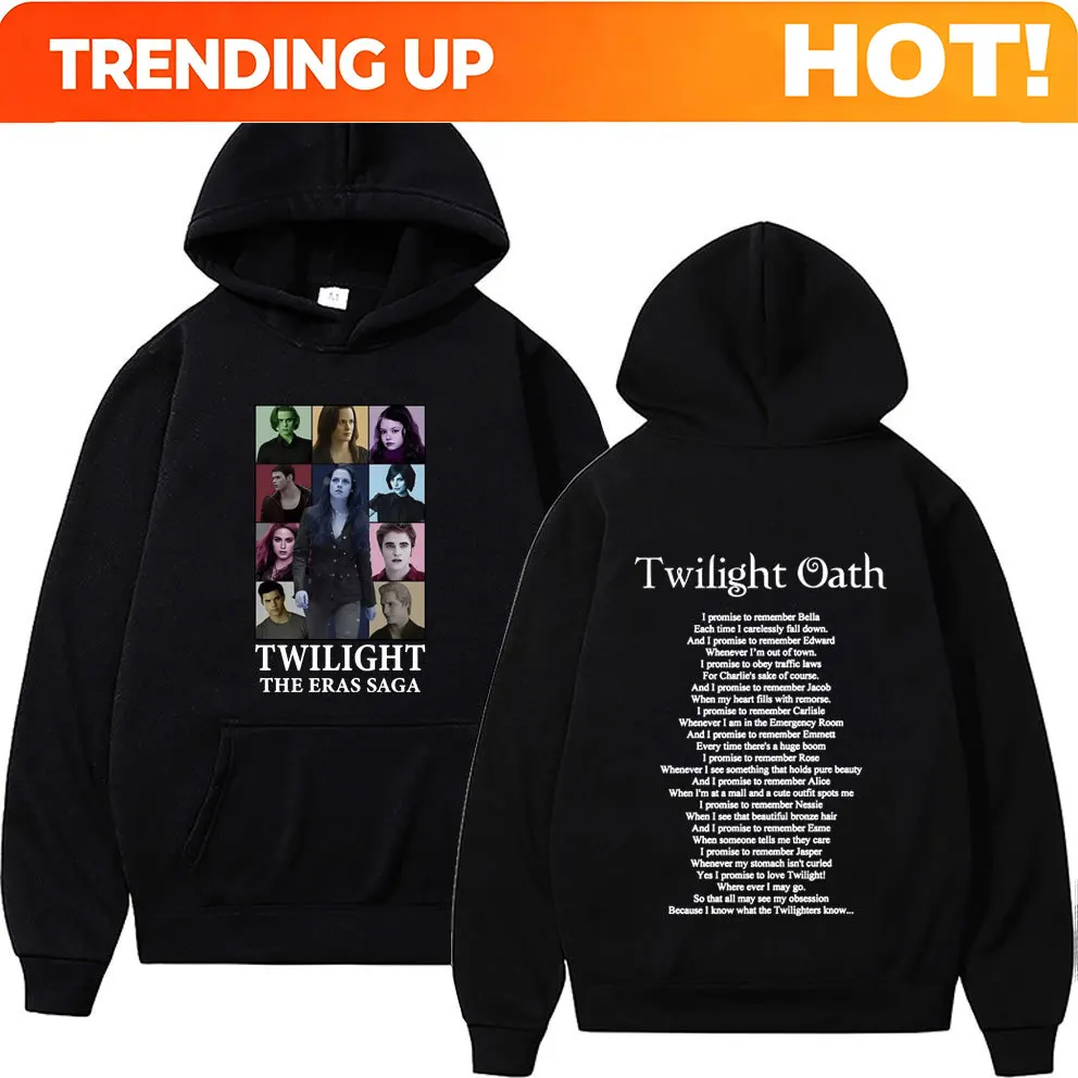 Customization Twilight The Oath Print Hoodies Bella Jakob Edward Graphic Tracksuit Pullovers Men Women Fashion Casual Fleece Hoo