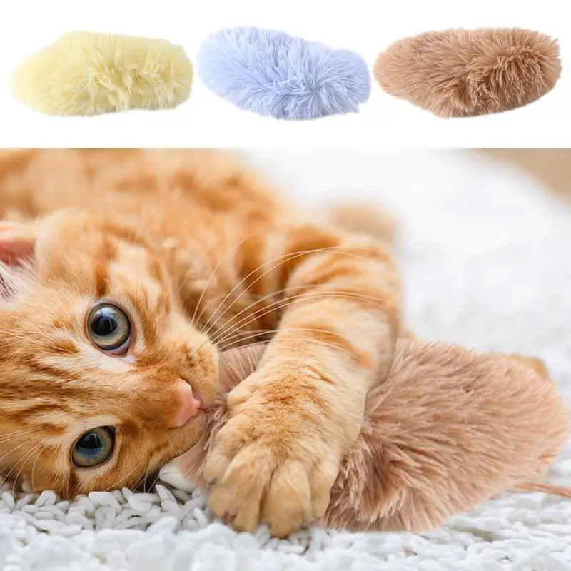 Cat Kicker Toy Interactive Cat Chew Toys Soft Plush Cat Pillow With Sound Kitten Teething Toys For Indoor Playing Pet Supplies