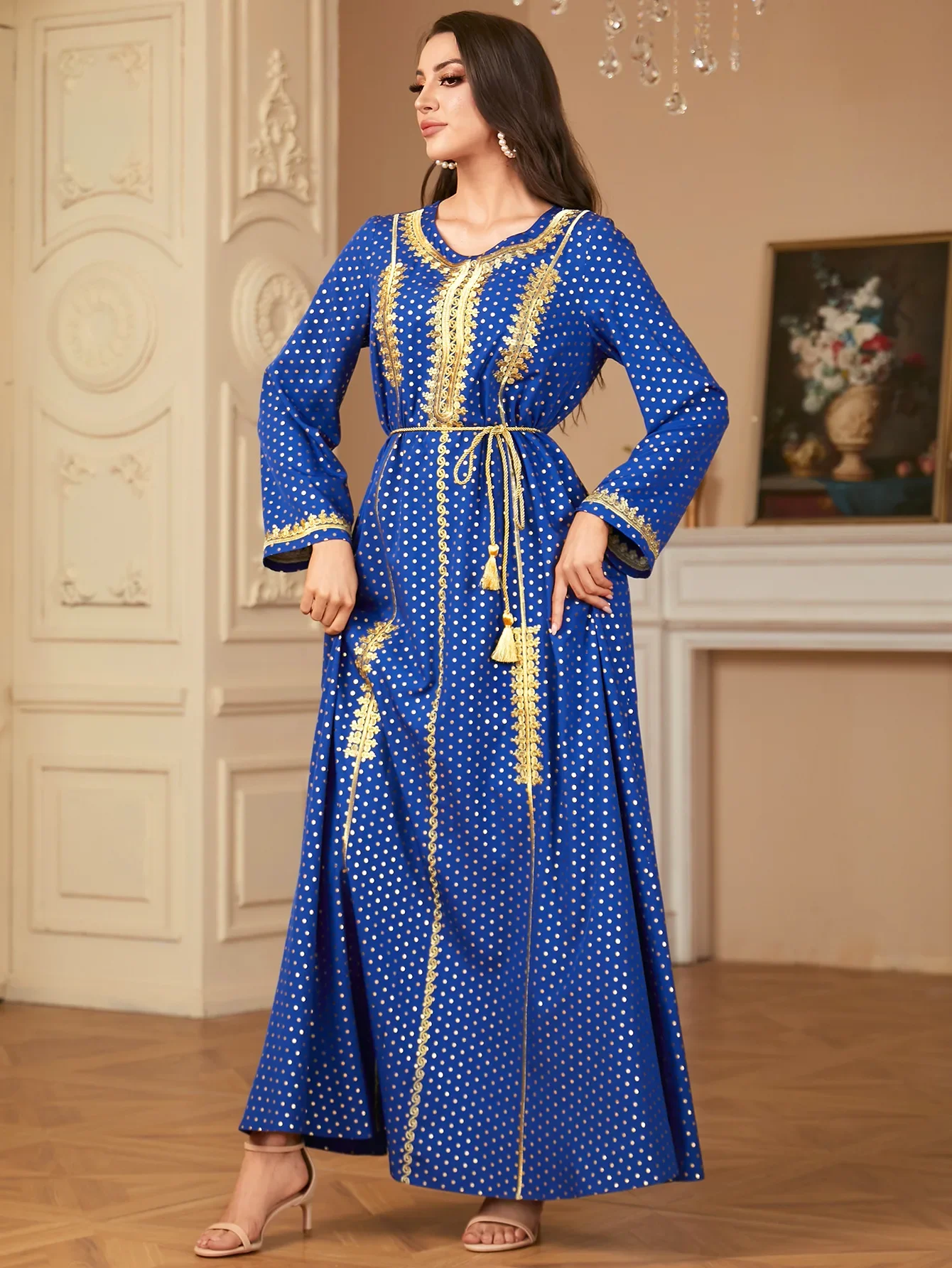 

Eid Muslim Abaya for Women Party Dresses Jalabiya Sashes Vestidos Islam Arab Long Robe Ramadan Morocco Dubai Abayas Kaftan 2024
