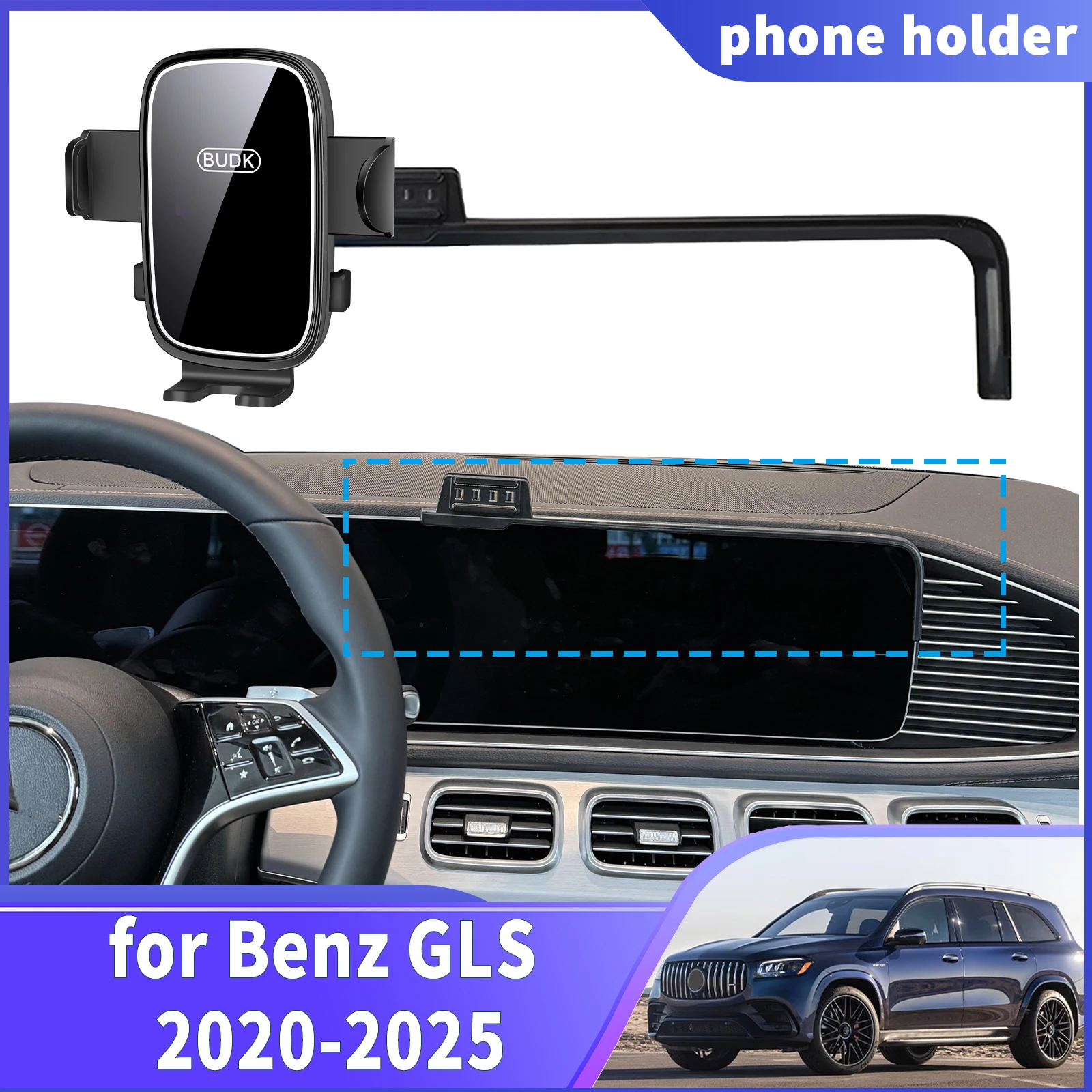 

fit for Mercedes-Benz GLS 2020 2021 2022 2023 2024 2025 X167 Navigation Phone Holder Mount Customized Car accessoires