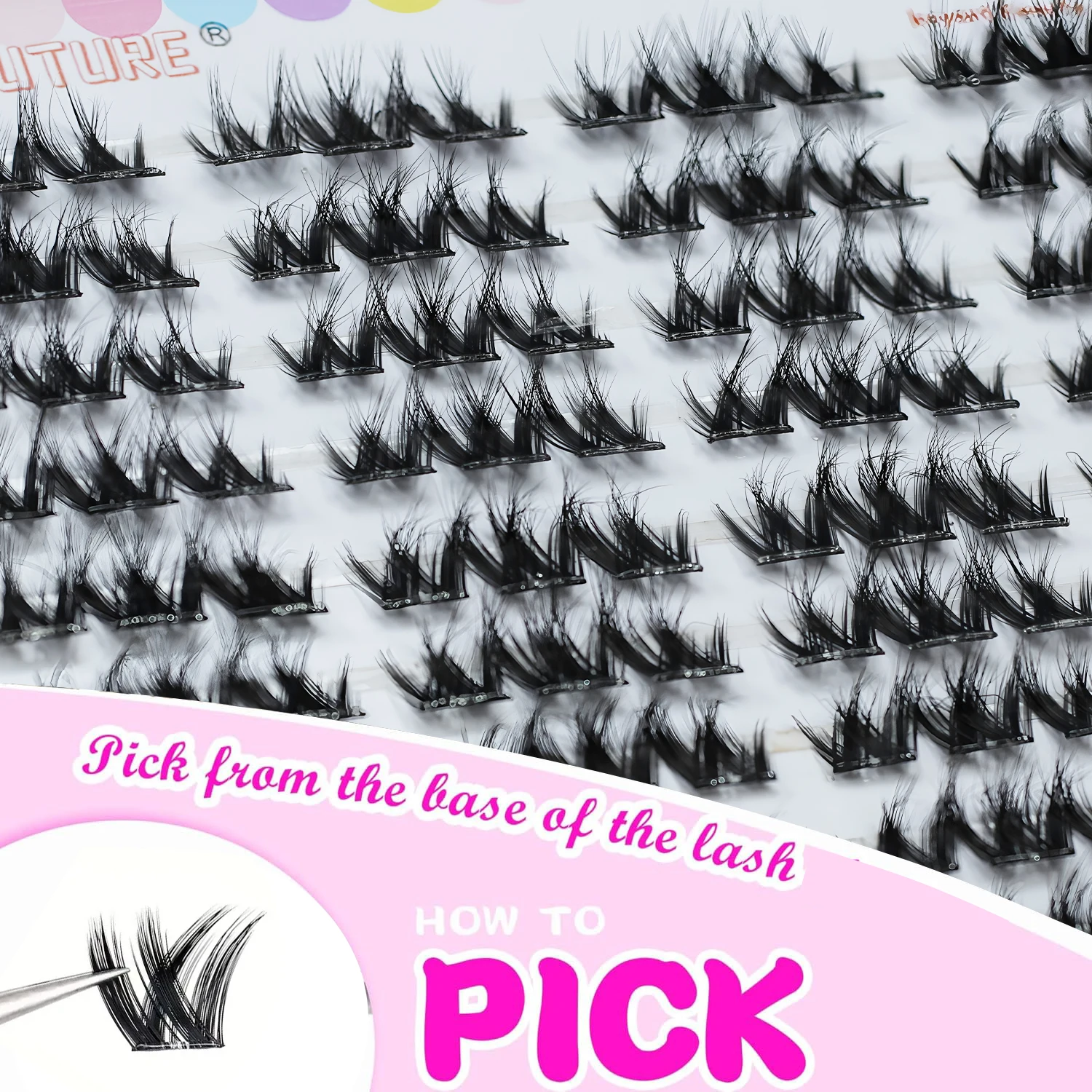 Pestañas autoadhesivas Pestañas postizas autoadhesivas de 11-12 mm Ojo de gato esponjoso y grueso Aspecto natural 120 piezas Juego de pestañas prensadas tenues con pinzas Reutilizables para uso de prueba de principiantes