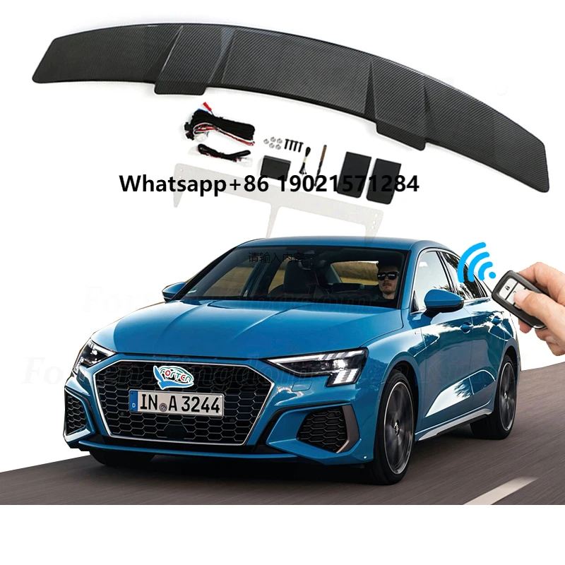 

Intelligent Carbon Fiber Car Trunk Rear Universal Spoiler Exterior Parts for A3 2010-2022 Electronic Car Spoiler Tail Wing