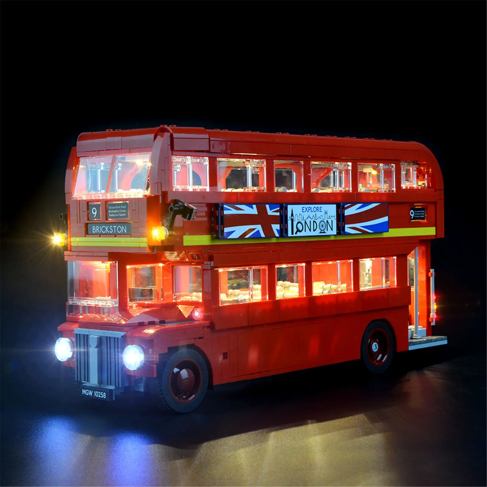 Luz LED HPROSPER de 5V (sin modelo) para LEGO London Bus 10258, ilumina tus bloques de construcción, luces decorativas con caja de batería