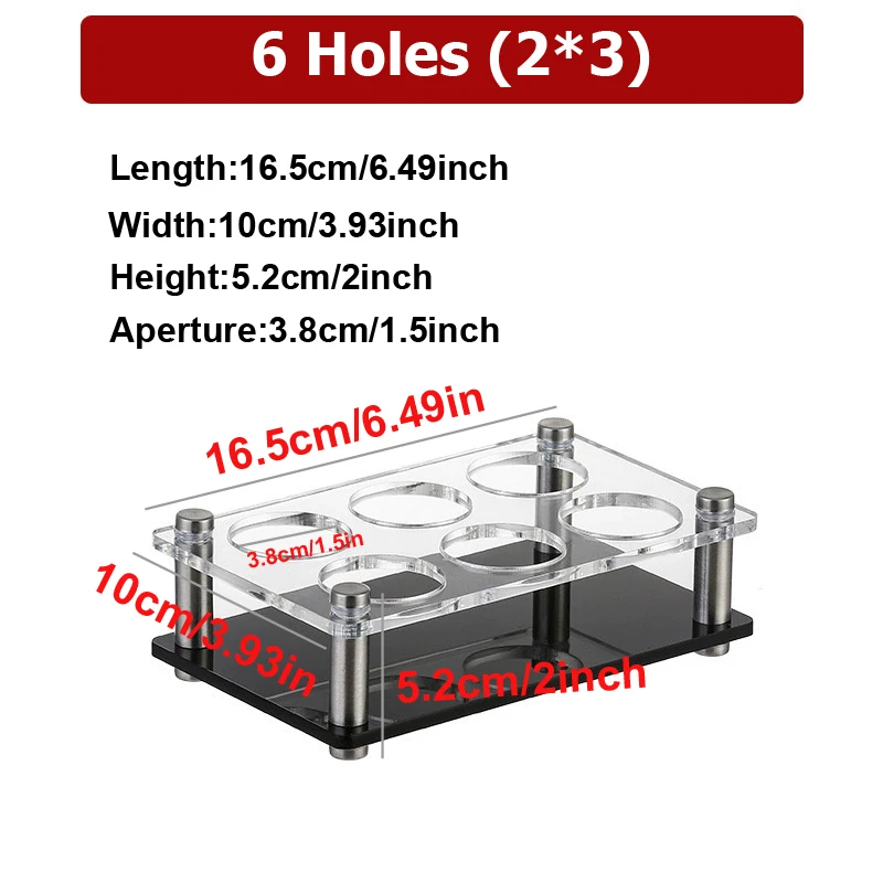 Wine Rack 6/12/24 Holes Transparent Round Shot Glass Holder Acrylic Shelf Tray For Tequila Liqueurs Whiskey Stand Bar Supplies