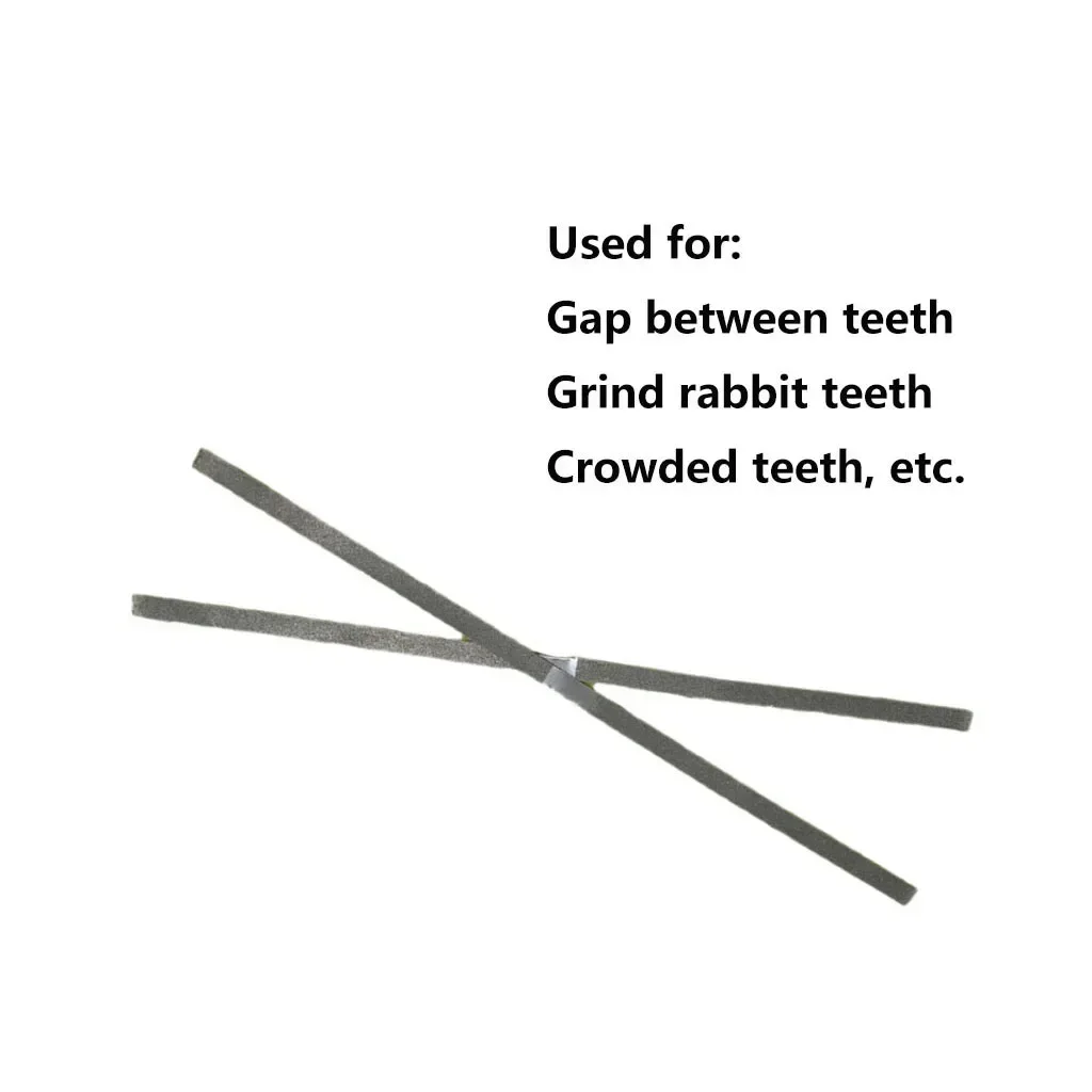 12 Pcs  4mm Width Dental Metal Polishing Stick Strip with Single Side of Alumina-Plated Sanding Surface