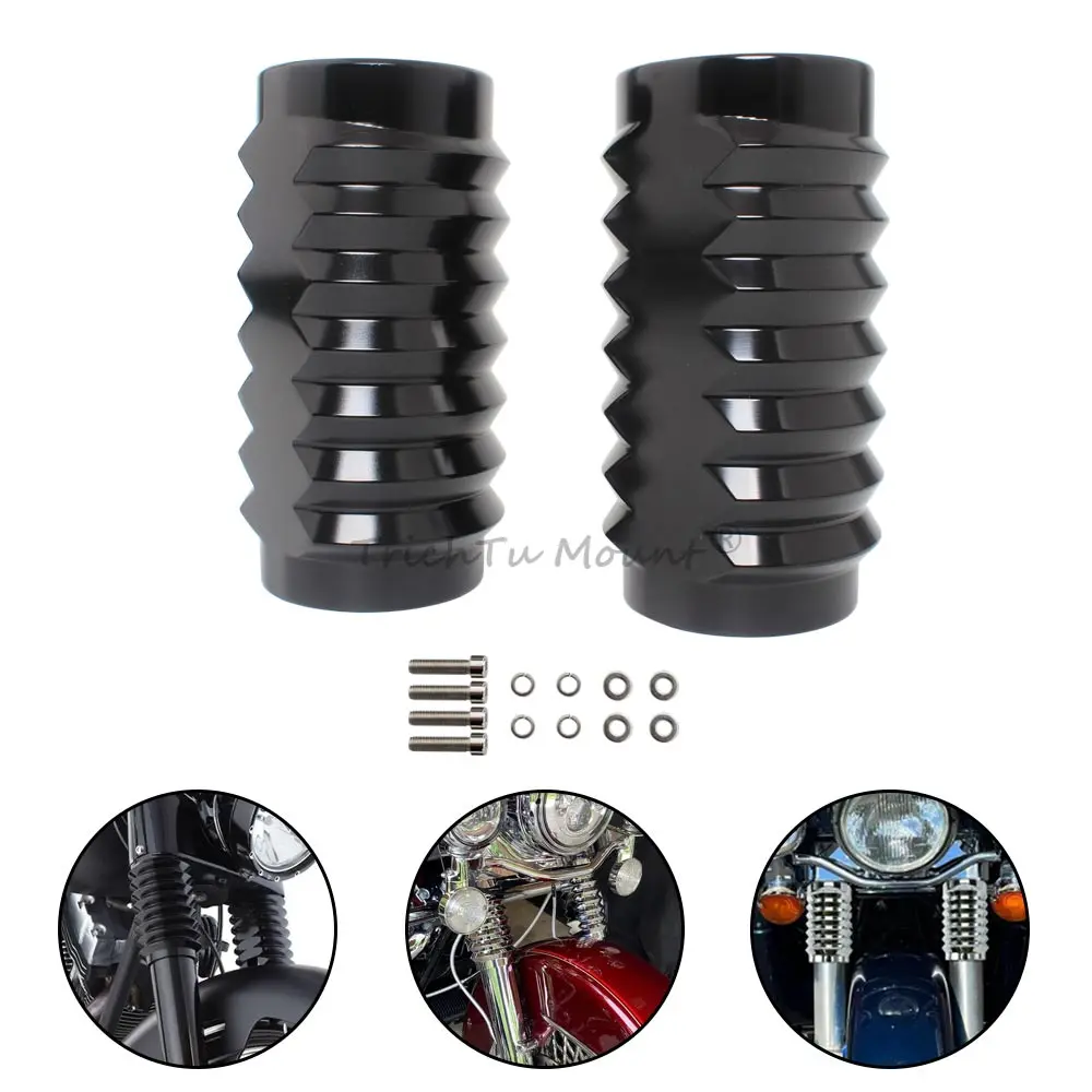 

Motorcycle Accessory Front Fork Slider Cover Billet Aluminum For Harley Davidson FLHTCU Ultra Classic Electra Glide 1989-2013