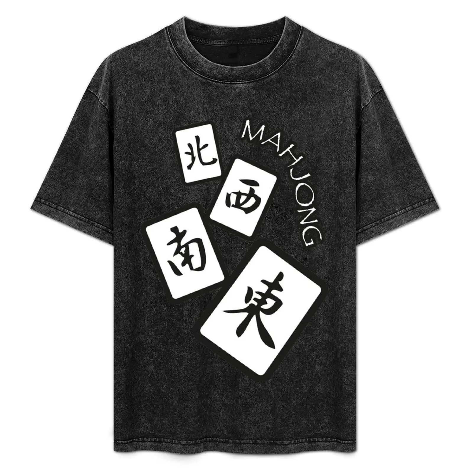 

mahjong T-Shirt Simple Casual Short Sleeve Tee