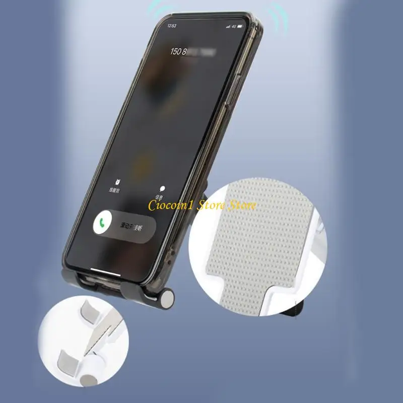A3PC Folding Wall Mount Phone Support  Adhesive Holder Space Saving & Easy To Install Adhesive Support  for Mobile Devices