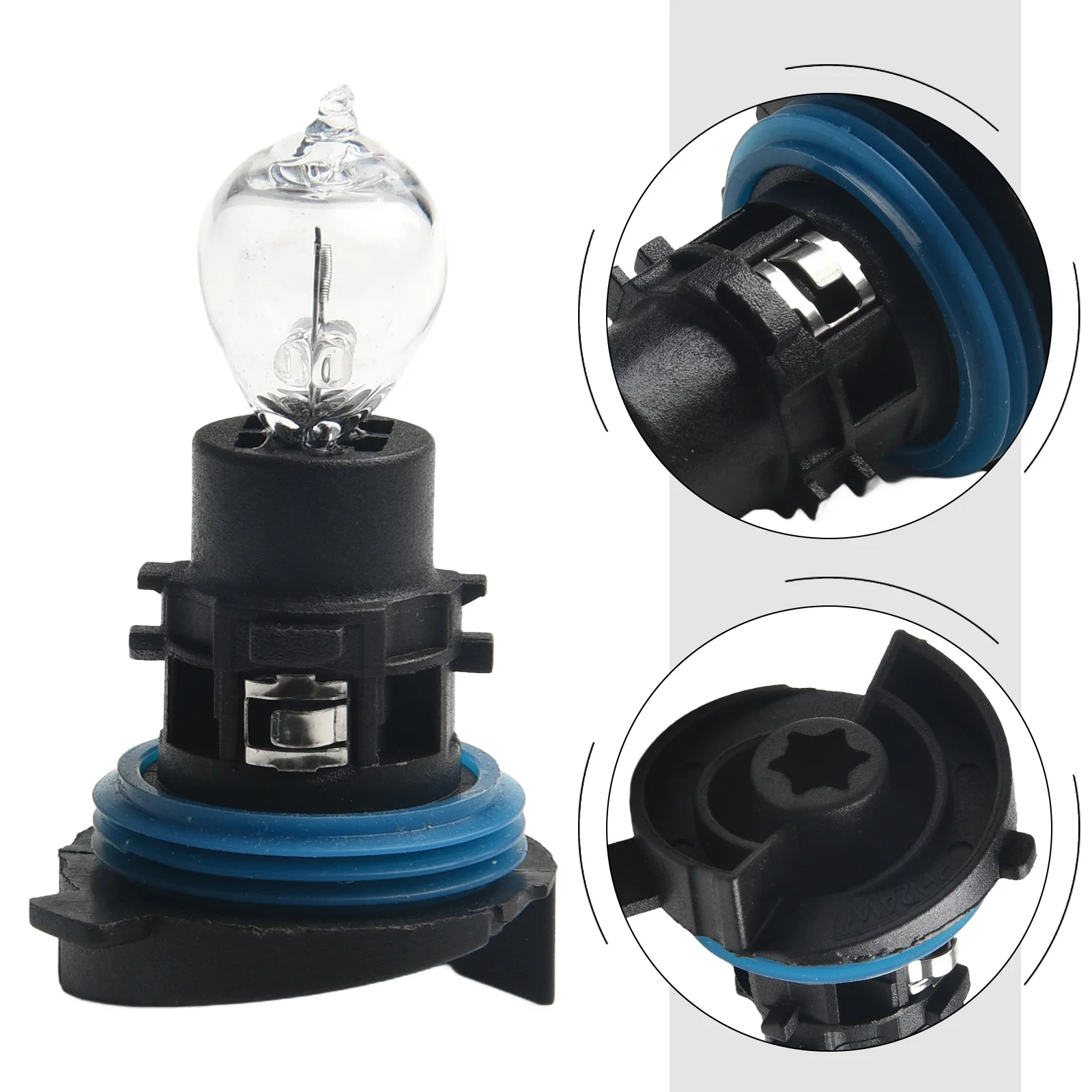 1/2pcs PH24W LED BULB Front Daytime Running Light Lamp With Base For DRL Lamp Bulb For C5 2008 3008 5008