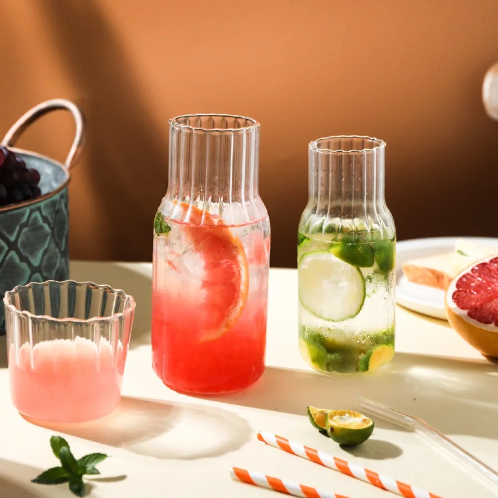 

1 Set Bedside Water Carafe Glass Set Night Carafe with Tumbler Glass