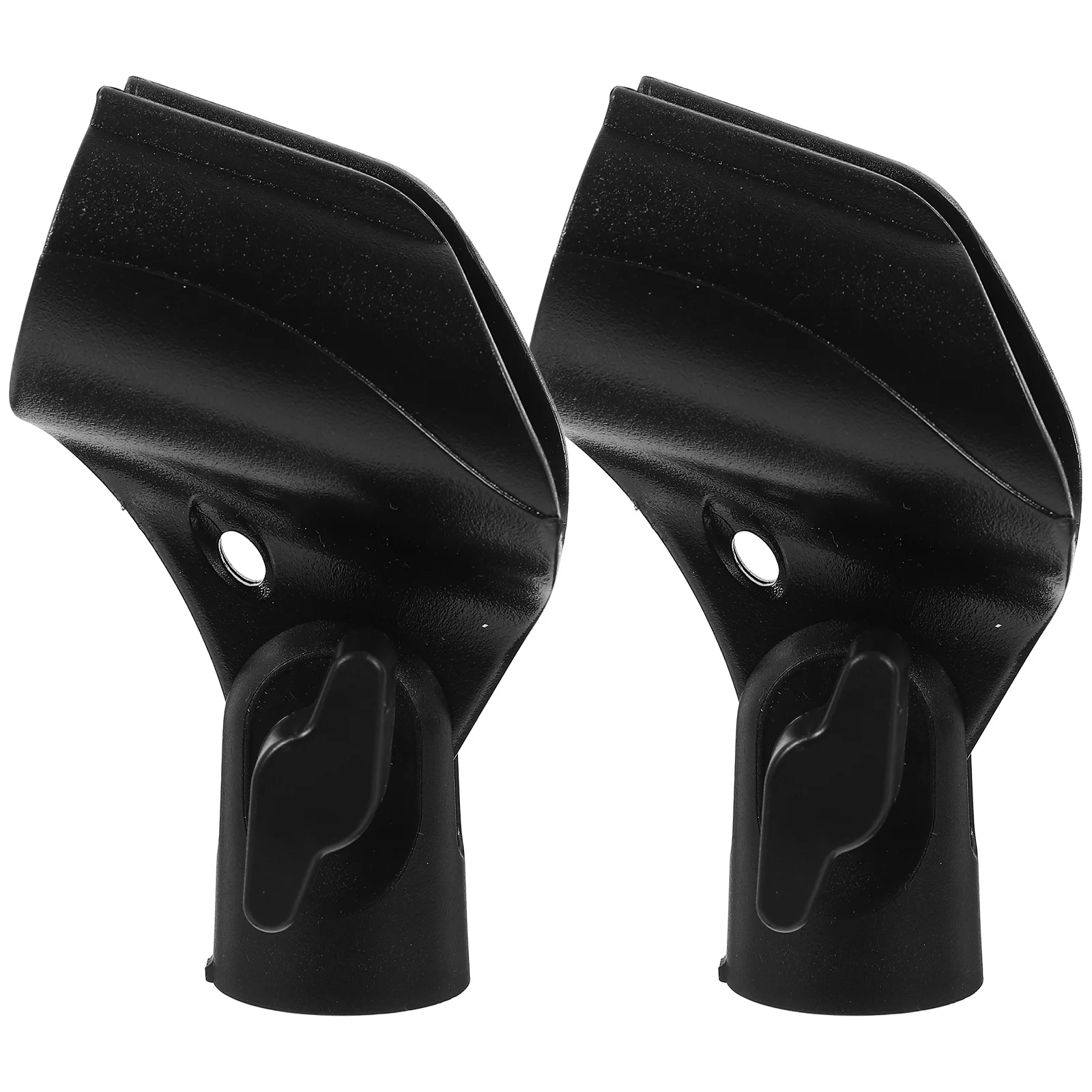 

2Pcs Microphone Clip Holder Simple Mic Stand Accessory Durable Copper Plastic for Various Scenarios Microphone Clip