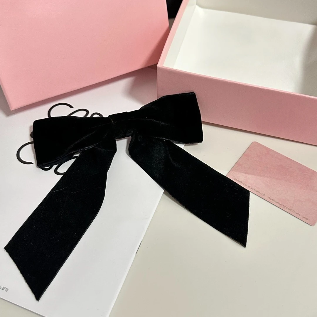 

High Quality M New Velvet Bow Hair Rope Hairpin Light Luxury Versatile Temperament Light Luxury Hairpin Headdress Gift