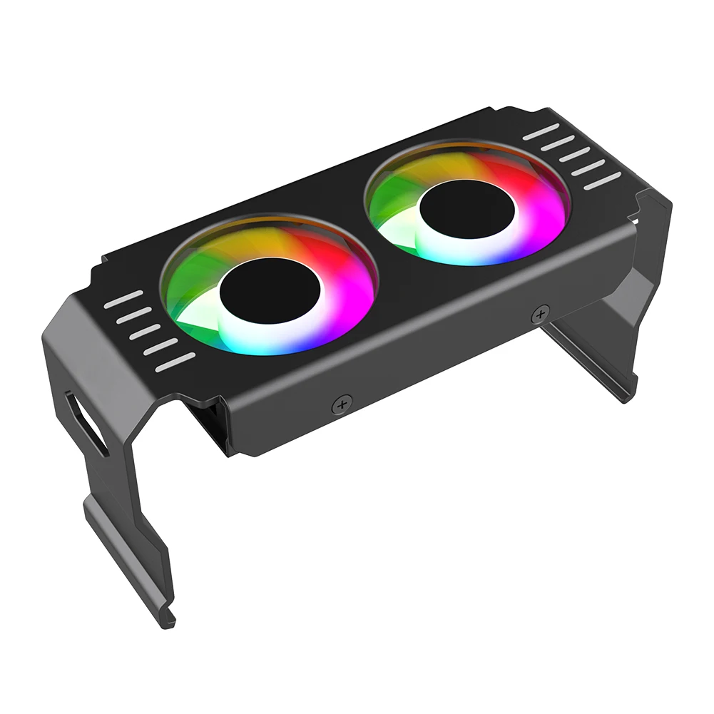 D50 RAM radiateur dissipateur de chaleur DDR4 DDR5 RAM mémoire refroidisseur 5V 3PIN ARGB AURA synchronisation 4Pin PWM double ventilateur PC mémoire radiateur de refroidissement