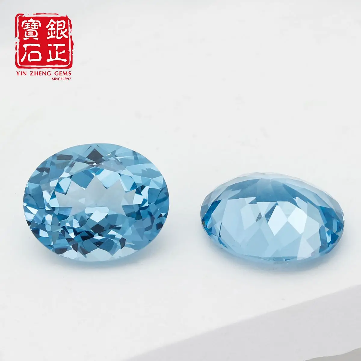 

Flame Melted Process Lab-Grown Aquamarine Oval Shape For making Selectable AGL Certificate Ideal for Jewelry Design Production