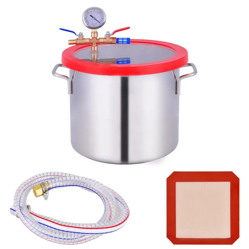 3 Gallon Vacuum Degassing Chamber For Wood Stabilization Resin Silicone Gypsum Bubble Removal Defoaming Processing Container