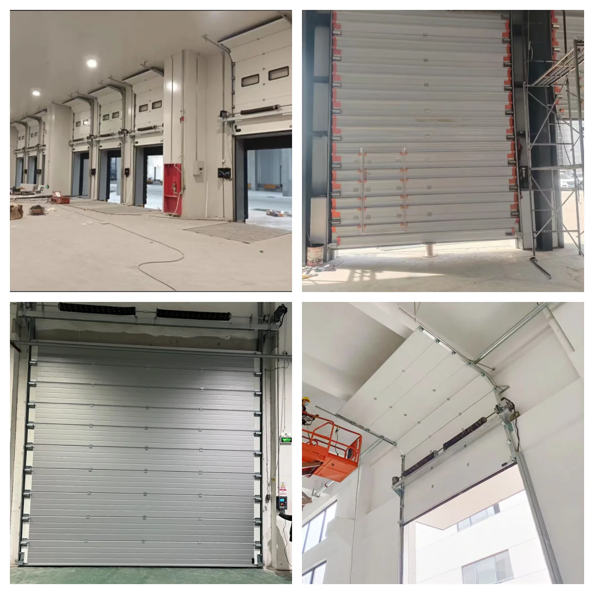 Factory Price Customized Industrial Sectional Garage Door Overhead Sound Insulated Flap Solid Sandwich Panels Sectional Door