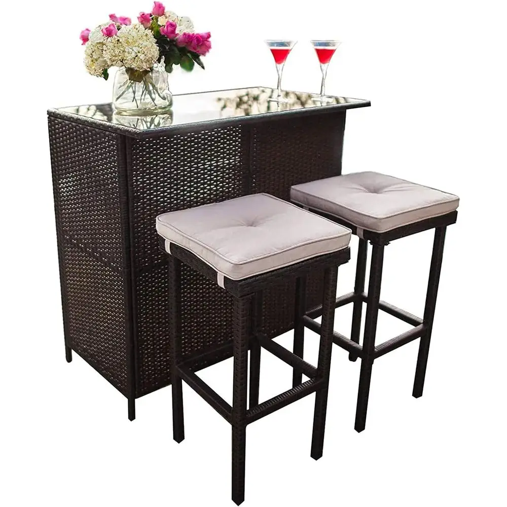 3-Piece Brown Wicke…