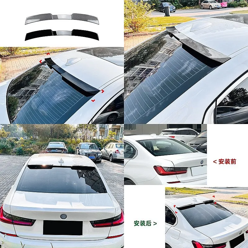 

For BMW 3 Series G20 2019+ 320i 325i 330i Roof Spoiler Wing Rear Trunk Lip Gloss Black