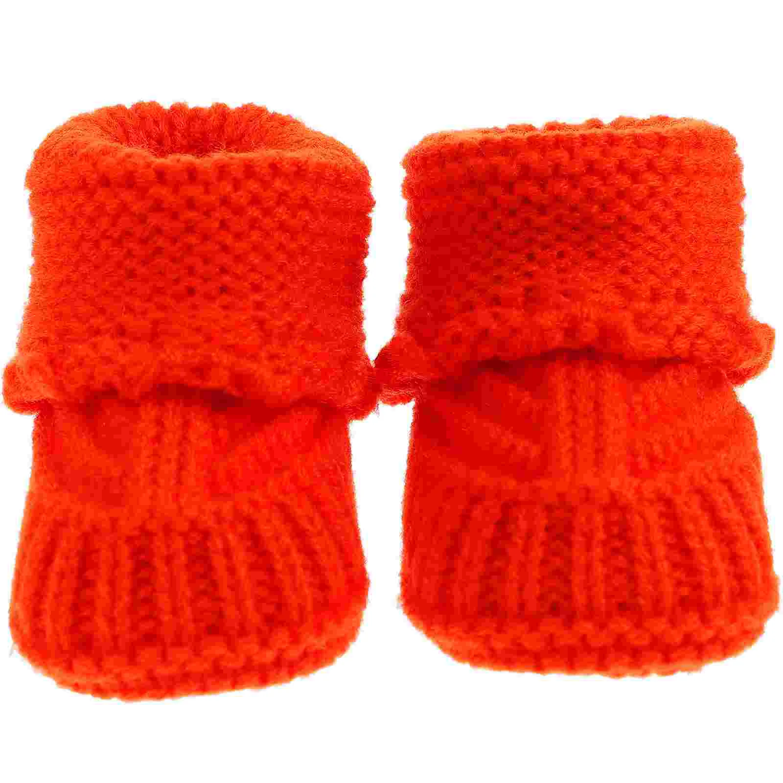 

Baby Shoes Newborn Crochet Spring and Autumn Thick Orange Infant Winter Toddler