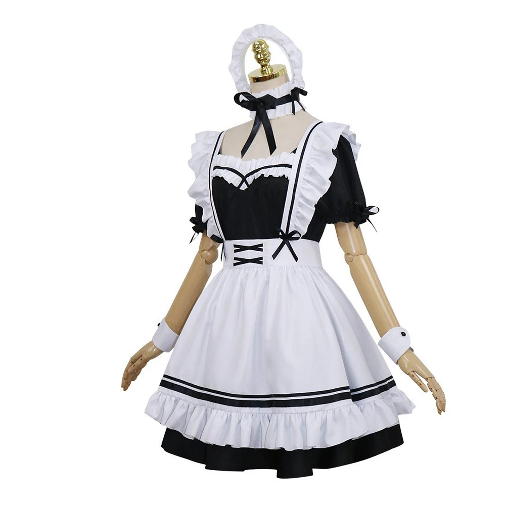 Vrouwelijke Lolita Meid Jurk Cosplay Kostuum Fantasie Hoofddeksels Handschoenen Kleding Voor Vrouwen Volwassen Outfits Halloween Carnaval Paty Pak