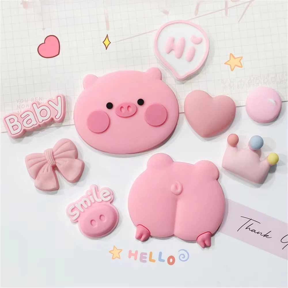 

New Cartoon Cute Little Pink Pig Head And Buttocks Charm Shoe Buckle DIY Children's Cute Clogs Sandal Decoration