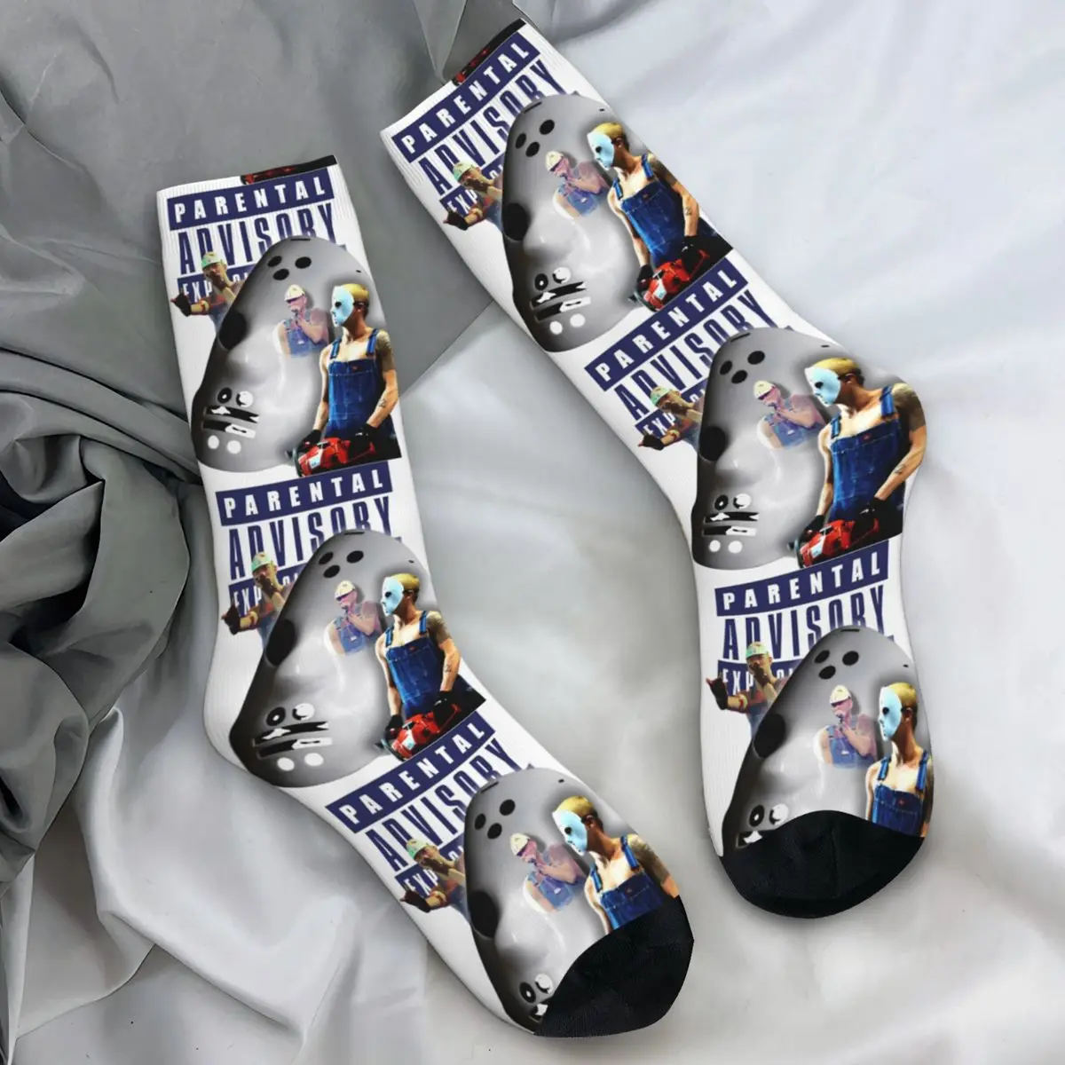 Men Socks Eminem New Album Slim Shady Stockings Autumn Elegant Breathable Socks Graphic Outdoor Non Slip Socks