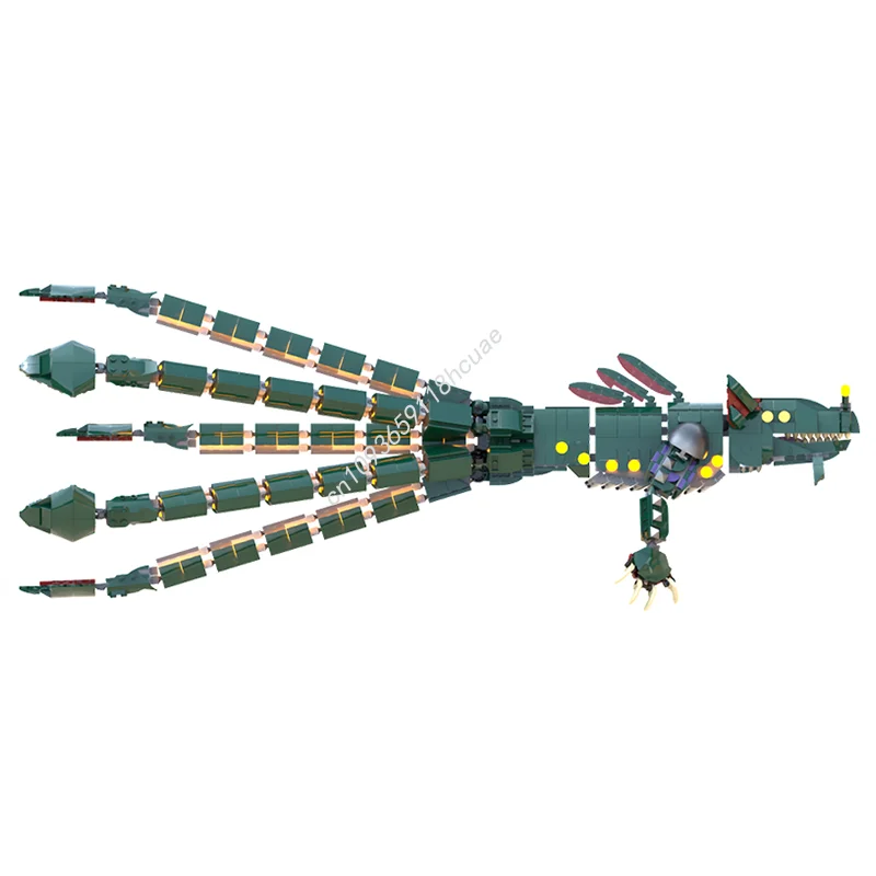 1917 pçs moc mar dragão leviatã subnautica modelo blocos de construção ideia modular crianças brinquedos diy presentes natal