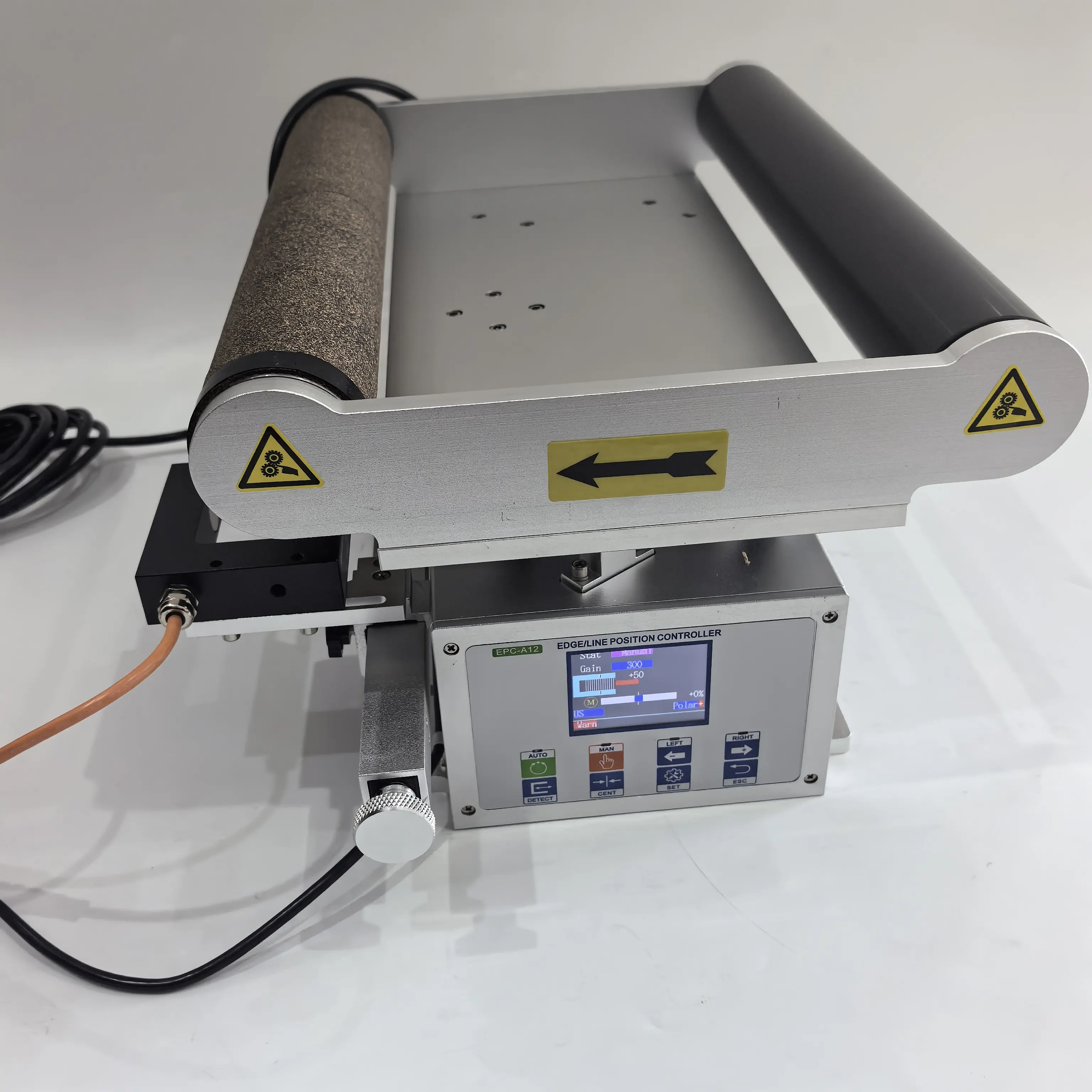 PG400A Servo Web Guiding System 400mm Roller, EPC LPC Edge Position Controller with Ultrasonic Sensor for Web Control