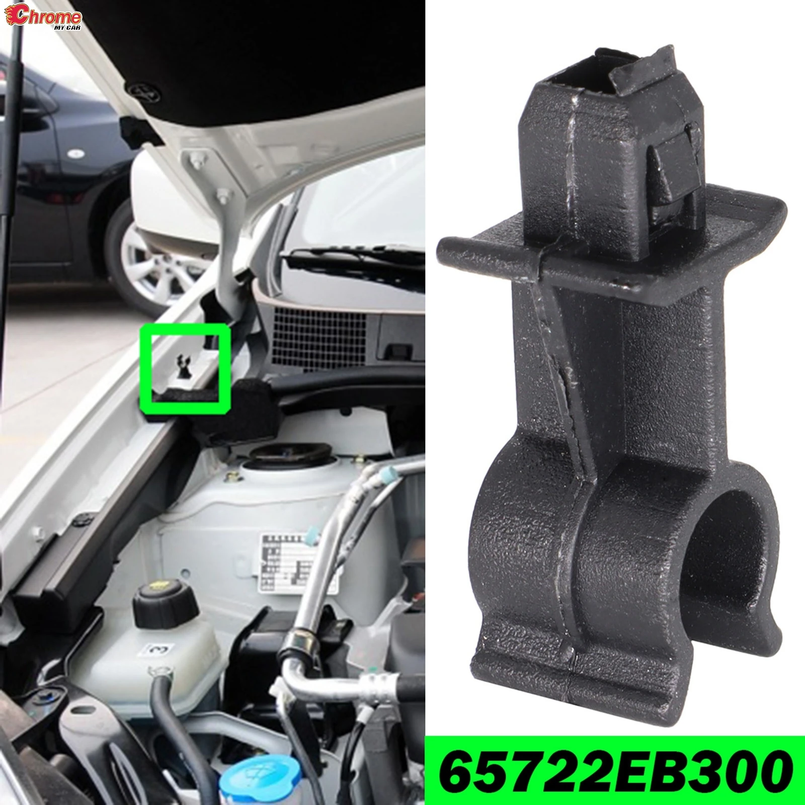 Black Retainer For Nissan Qashqai Dualis J10 Navara D40 Pathfinder R51 Bonnet Hood Support Prod Rod Clamp Clip Holder 65722EB300