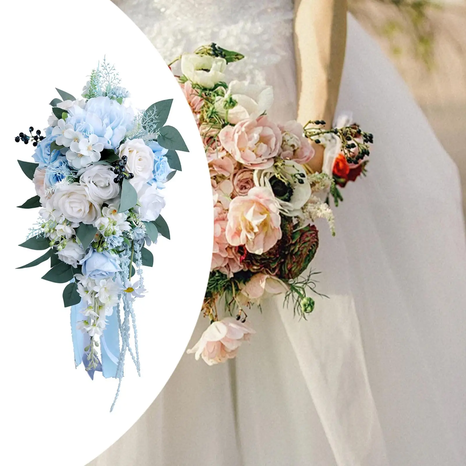 

Wedding Bouquet Holding Bouquet Realistic Floral Lightweight Decoration