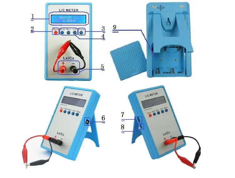 Digitale LC Meter Draagbare LCD 1uH -100H Inductie 1pF-100mF Capaciteit L/C Tester Meter LC200A Multimeter