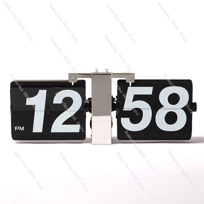 

Stainless Steel Flip Clock | Wonderful Engraved Large Digital Table Clock, Stylish Design, Enhances Living Room Style