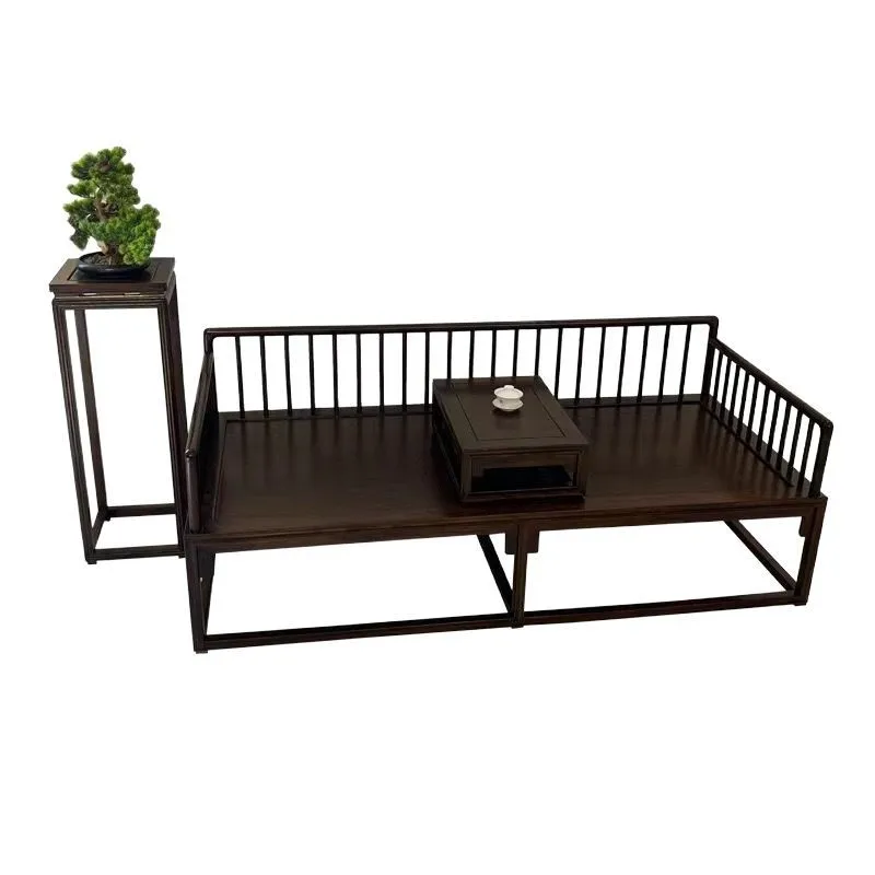 Luohan bed sliding bed Chinese small apartment home living room sofa furniture combination