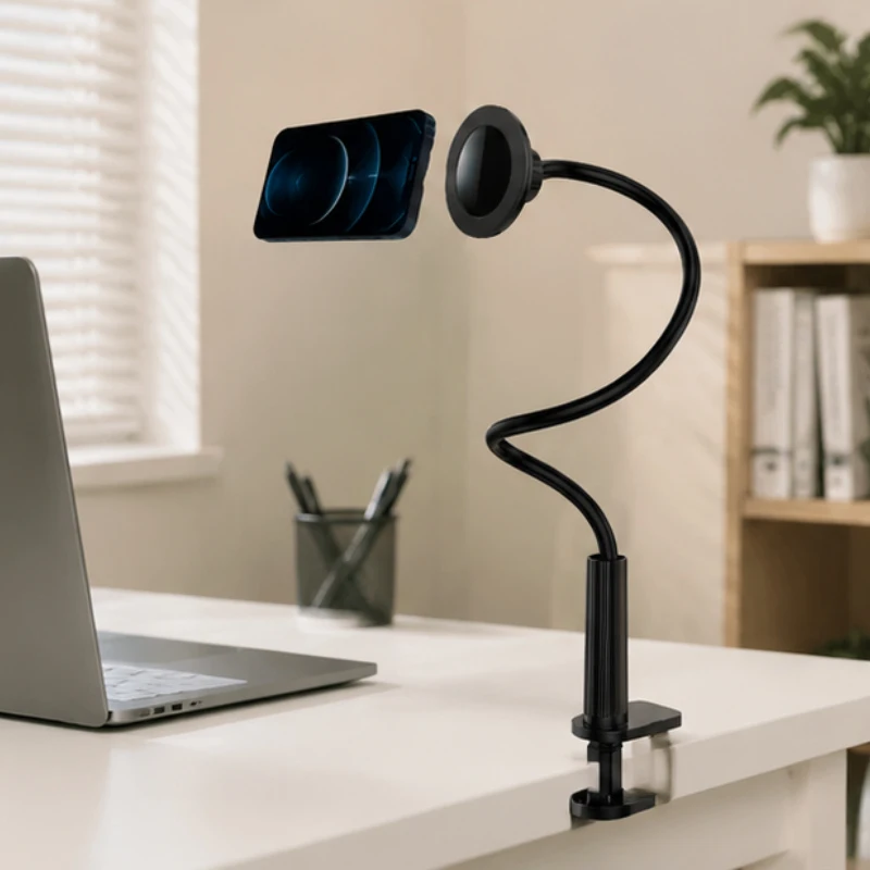 

Magnetic Lazy Phone Holder 360° Stand Portable Flexible Bracket Desktop Bed Desk Mount Compatible iPhone Magsafe