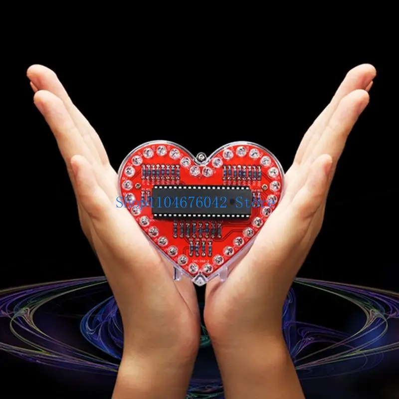 

652F RGBs LED в форме сердца, набор для практики пайки, проект электроники DIY для студентов