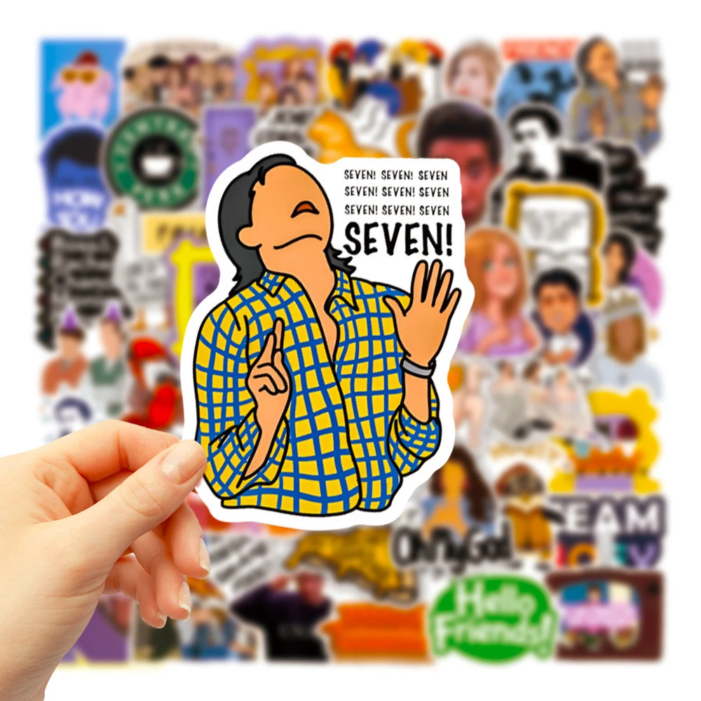 10/30/50PCS Hot TV Show Friends Cartoon Stickers Decals DIY Fridge Phone Suitcase Laptop Notebook Car Wall Cool Sticker Gift