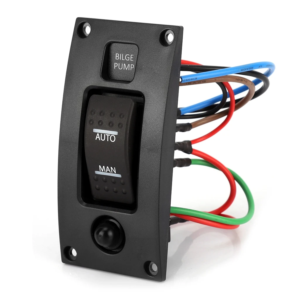 

Deluxe LED Rocker Bilge Pump Switch Panel & Circuit Breaker
