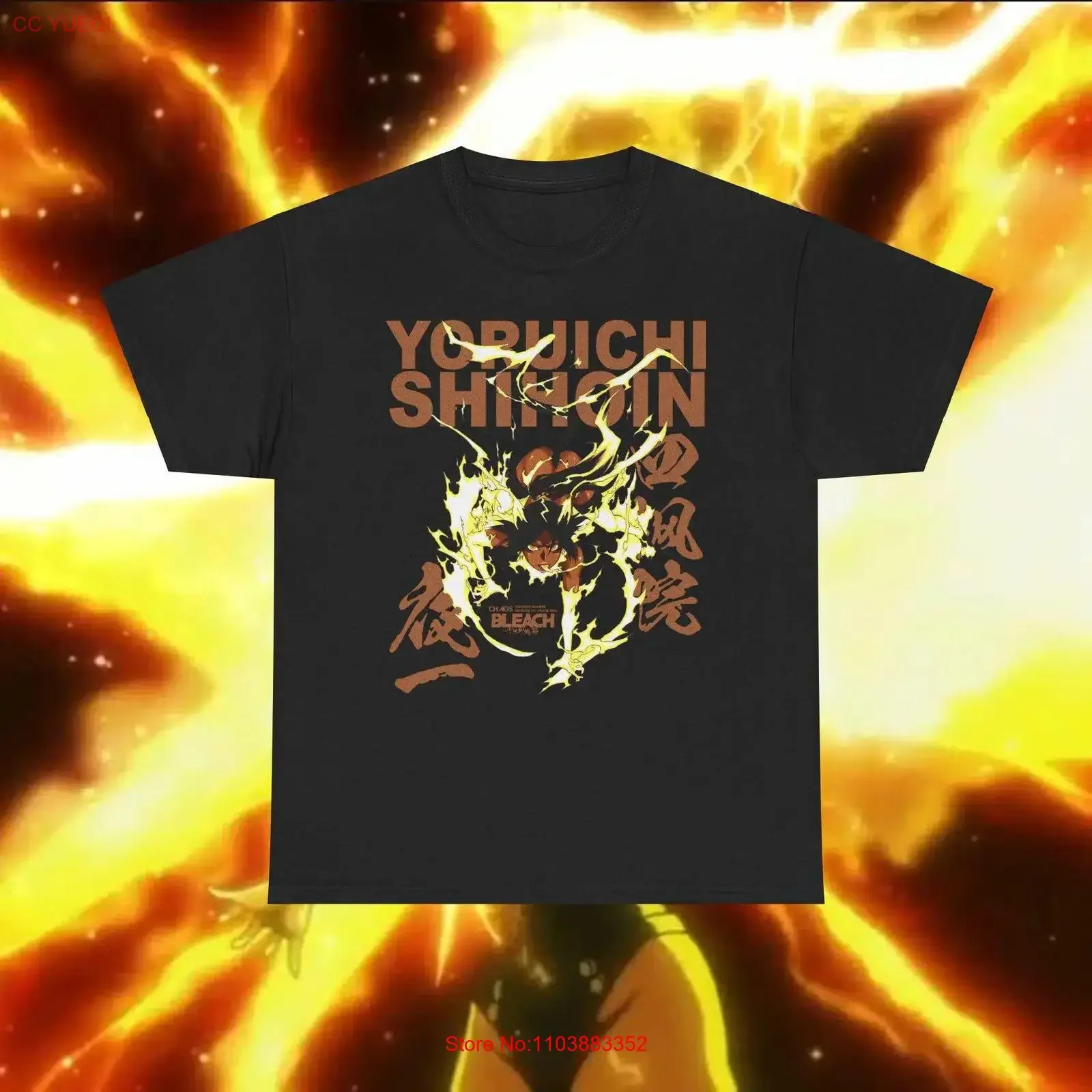 Bleach Yoruichi Shihoin dieu du tonnerre Anime t-shirt vintage lavé décontracté haut confortable pour un usage quotidien homme doux
