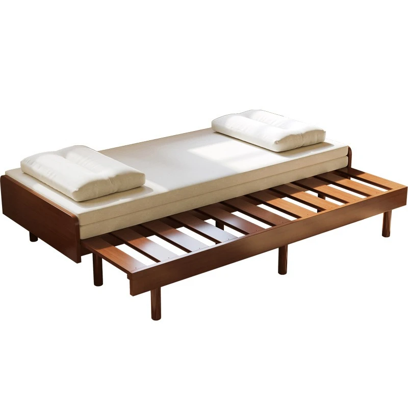 Solid wood sofa bed, folding dual-purpose pull-out bed