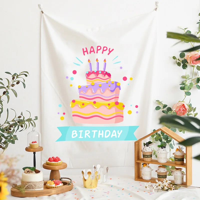 Compleanno appeso sfondo panno INS festa fotografia sfondo panno