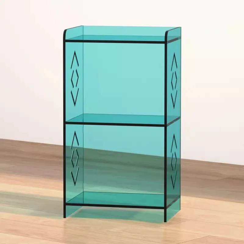 خزانة نافذة الخليج زاوية صغيرة لغرفة النوم وطاولة بجانب السرير وصندوق تخزين فاخر وخزانة عرض أكريليك بطبقة مزدوجة