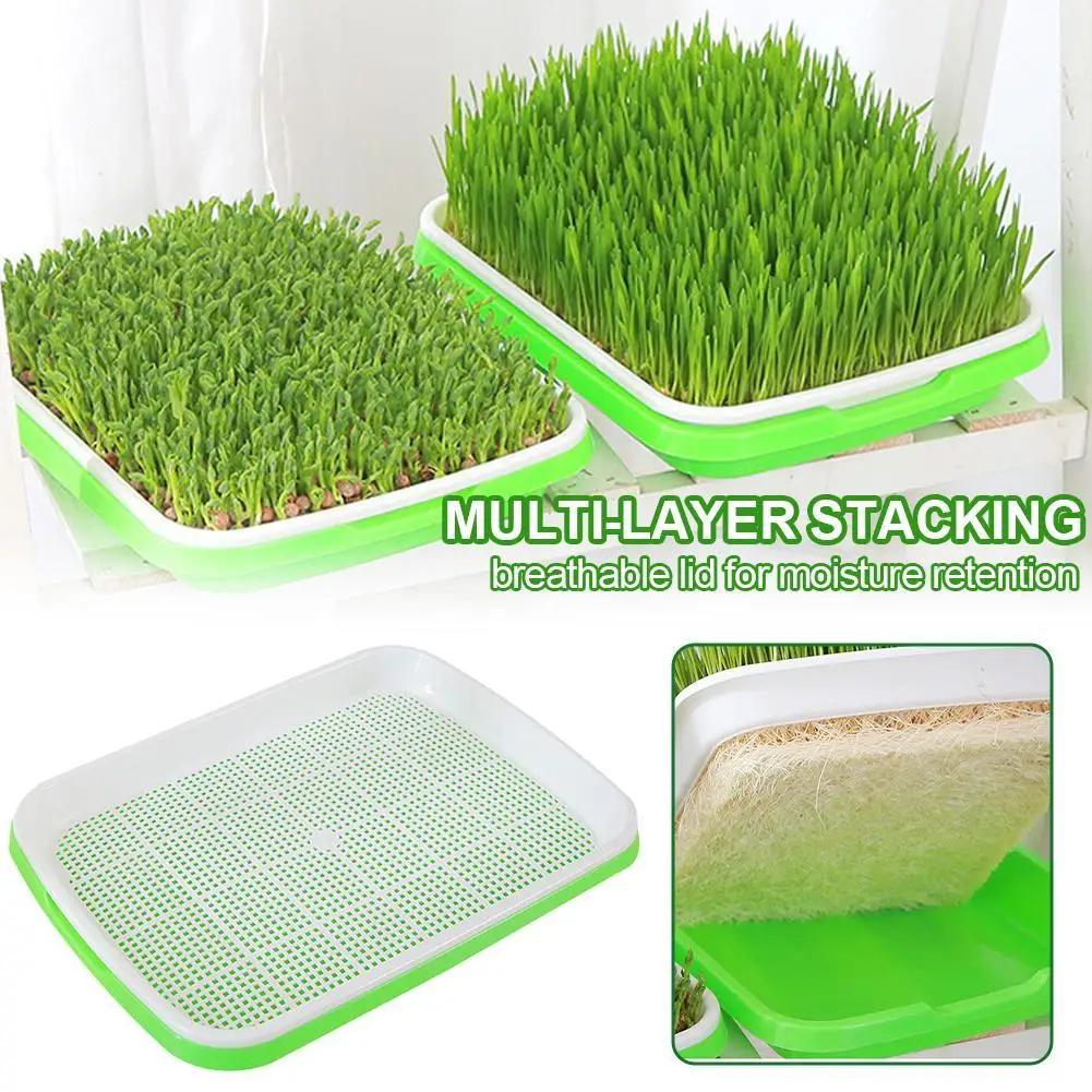 Home Seed Germination Tray Seedling Planting Pot Wheatgrass Cultivation Soilless Tray For Gardening And Agriculture ﻿