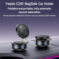 Yesido C255 Vehicle Phone Mount Electric Vacuum Suction Cup MagSafe Car Holder 360-Rotating Rotatable Stretchable Phone Base