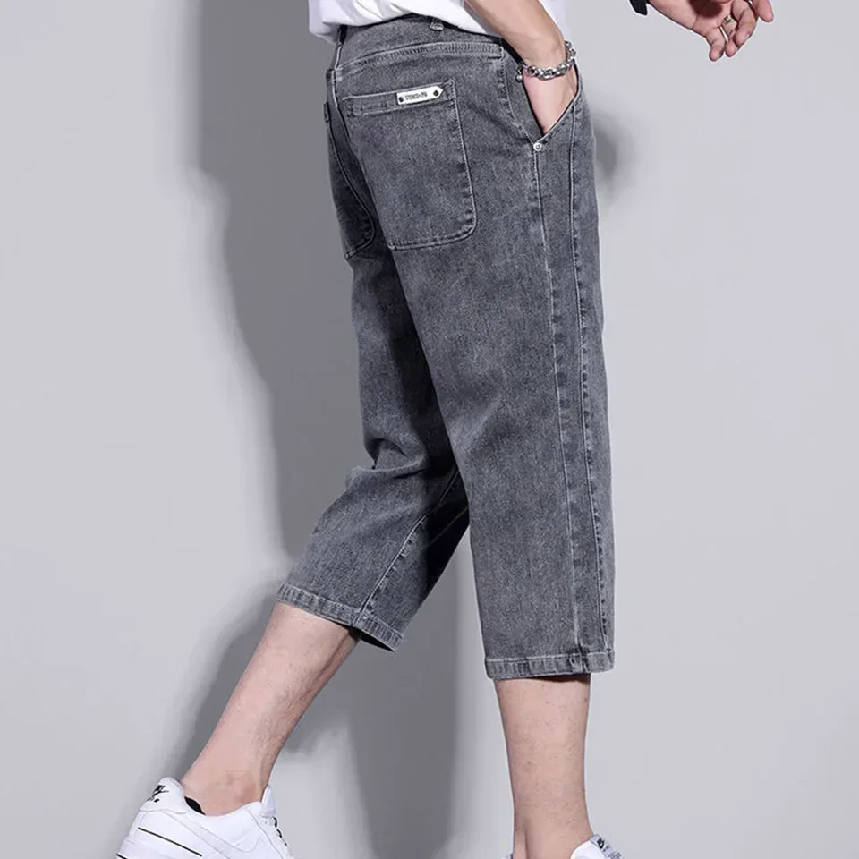 

Seven Denim Shorts Men'S Summer Thin Loose Casual Straight Pants Fashion Men'S Travel Office Versatile 7 Jeans Jeans A3398