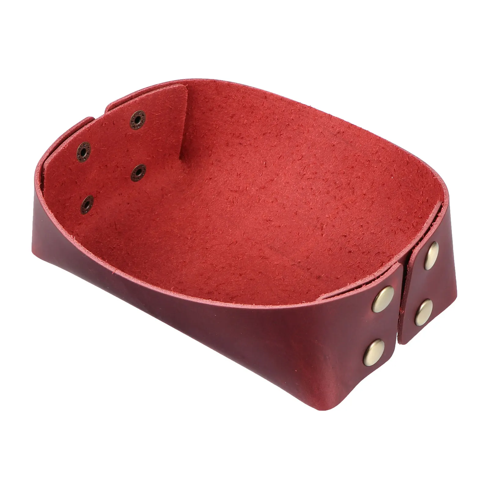 

Cowhide Storage Box Large Capacity Desktop Tray Organizer Jewelry Cosmetics Rings Necklaces Decorative Sundries Plate
